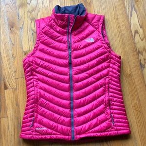Pink NorthFace puffy vest